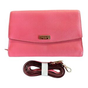 Kate Spade New York Pink Crossbody Wallet w/ Detachable Strap